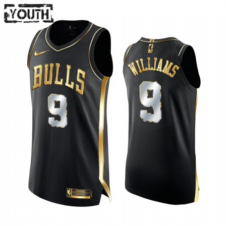 Kinder NBA Chicago Bulls Trikot Patrick Williams 9 2020-21 Schwarz Golden Edition Swingman